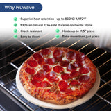 Nuwave Pizza Stone for Oven and Grill, Durable and Safe Baking Stone for Grill, Thermal Shock Resistant Cooking Stone, Natural Cordierite Baking Stone, 11.5 Inch, 1,472 °F Resistant, Round Nuwave
