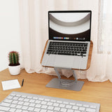 Luxdecor Wood Book Stand for Reading,Adjustable Book Holder with 360°Rotating Base & 2 Page Clips, Stable Display Stand for Recipe,Book Reading, Magazines, Tablets, Sheets (Foldable Design) Luxdecor