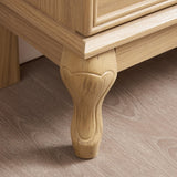 CKEASEAN Lighted Curio Cabinet, 52" H Glass Display Cabinet with Adjustable Shelves, China Cabinet with Tempered Glass Doors for Living Room, Light Blub Included (Light Oak - LED) CKEASEAN