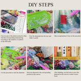 2 Pack Inspirational Diamond Painting Kits for Adult, Love Diamond Art Kits for Beginners, DIY Flower Butterfly Special Shaped Rhinestone Diamond Dots Gem Painting Art Craft for Home Decor 12x16Inch wavaiov