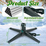 Sliner 360 Degree Rotating Christmas Tree Stand, Up to 7.87 Ft, 100lb Artificial Christmas Tree, Metal Spinning Christmas Tree Stand Base with a Built Electrical Outlet(Simple Style) Sliner