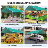Carport Canopy 10'x20' Heavy Duty Carport, Waterproof & UV Protected Garage Top Tarp Shelter Cover with Reinforced Steel Cables, Outdoor Portable Garage for Car, Boat Tent, Green SAILARY