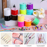 Plastic Lanyard String, Mckanti 12 Packs Plastic Lacing Cord Gimp String Kit for Keychain, Bracelets, Beading and Jewelry Making, DIY Craft Mckanti