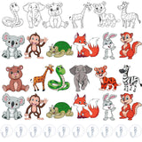 Lewtemi 36 Pcs Create Your Own Window Art Suncatcher Kits for Kids Animal Craft Suncatcher Paint with 24 Suction Cups for Ornament Painting Kids Classroom Party Activities Lewtemi