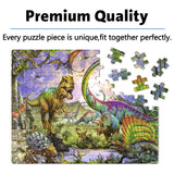 LELEMON Puzzles for Kids Ages 4-8,Dinosaur 100 Piece Puzzles for Kids,Educational Kids Puzzles Jigsaw Puzzles in a Metal Box,Children 100 Piece Puzzle Games Puzzle Toys for Girls and Boys LELEMON