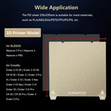 Ender 3 V3 KE PEI Spring Steel 235x235mm, Texture PEI Sheet Magnetic Flexible Heated Bed, Ender 3 V3 SE Build Plate for Creality K1C/K1/Ender 3 V3/Ender 3/Ender 3 Pro/Ender 3 V2/Ender 3 V2 Neo Comgrow