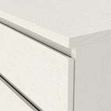 Tvilum 6 Drawer Double Dresser, Bedroom Furniture, Handle-free Drawers, Contemporary, White Tvilum