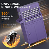 INTERGREAT Tool Chest, 5-Drawer Rolling Tool Storage Cabinet with Detachable Top Tool Box, Tool Cabinet with with Enhanced Packaging, Metal Tool Cart for Garage, Workshop, Barbershop(Purple) INTERGREAT