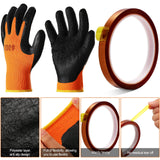 Honeydak 2 Pairs Heat Resistant Gloves Heat Transfer Machine Gloves Heat Work Gloves for Sublimation with 2 Rolls Heat Tape Heat Transfer Tape High Temperature Tape Thermal Tape Heat Press Tape Honeydak