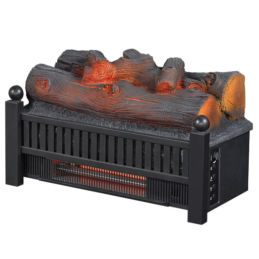 duraflame Electric Log Set 1,000 Sq Ft Heater, Faux Logs Insert with Infrared Flames for Existing Fireplaces, Remote Control Included