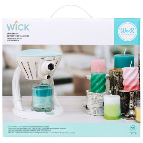 We R Memory Keepers, Wick Candle Making Kit, Includes 3 pounds of Paraffin Wax, 72 inches of Cotton Wick, 3 Rubber Stoppers, Pigment, Molds, Mixing Chart, Compatible with Beeswax, Soy and More We R Memory Keepers