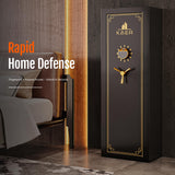 KAER 15 Biometric Gun Safe for Rifles and Pistols,Gun Cabinet with Fingerprint/Keypad/Key Access,Rifle Safe with Removable Shelf and Pistol Pocket.[No Assembly Required] KAER