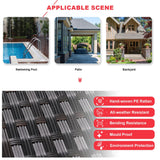 Kullavik 6PCS Outdoor Patio Furniture Set PE Wicker Rattan Sectional Sofa Patio Conversation Sets,Red Kullavik