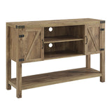 Walker Edison Tallulah Rustic 2 Door TV Stand for TVs up to 58 Inches, 52 Inch, Barnwood Walker Edison