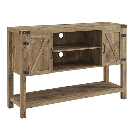 Walker Edison Tallulah Rustic 2 Door TV Stand for TVs up to 58 Inches, 52 Inch, Barnwood Walker Edison
