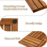 Utoplike Teak Wood Bath Mat, Wooden Shower Mat for Bathroom, 24 x 16 inch Non Slip Wood Floor Sturdy Mat for Inside Shower Luxury Spa Home or Outdoor Utoplike