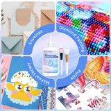 KISREL 240ml Diamond Painting Sealer, 8oz Quick-Dry Diamond Art Sealer with Applicator, Non-Toxic 5D Diamond Art Glue Permanent Adhesive, Puzzle Glue for Glossy Finish KISREL