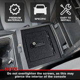 Muslogy Center Console Safe Lockbox Compatible with Toyota Tacoma 2024 Accessories 4th Gen Tacoma Console Vault Box Gun Safe Extra Storage Safety Security 4 Digit Combination Lock with Key Muslogy