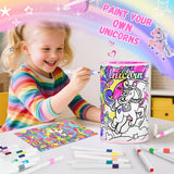 Unicorn Lamp for Kids, Birthday Gifts for Girls Ages 6 7 8 9 10 11 12 Year Old, Bedside Table Lamp for Bedroom, 3 Way Small Lamps for Nightstand, Paint You Own Unicorn Lamp Kit Toys, Art Supplies Toy JIGQGY