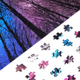 Bgraamiens Puzzle-Forest Under Starry Night-1000 Pieces Gradient Magic Colorful Puzzle for Adult,Hard Challenge Puzzle for Adult Bgraamiens