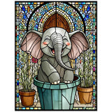 Cute Elephant Diamond Painting Kit for Adults & Beginners - 5D Full Round Drill Animal DIY Art for Home Wall Decor, Relaxing Stress Relief Gift for Women, Mom12x16 Inch Generic