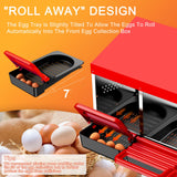 ZenxyHoC Chicken Nesting Boxes, 3 Hole Metal Chicken Egg Laying Box with Swing Perch and Rollout Egg Collection for Chicken Coop ZenxyHoC