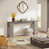 Tribesigns 70.9-Inch Extra Long Console Table, Farmhouse Wood Sofa Table Behind Couch, Narrow Entryway Accent Table for Living Room, Hallway, Entrance, Foyer, Grey Tribesigns
