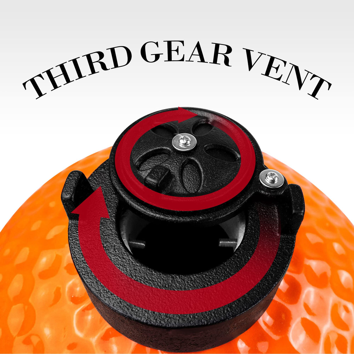 London Sunshine Ceramic Charcoal BBQ Kamado Grill Smoker - Portable Tabletop Cadet Series -Orange London Sunshine