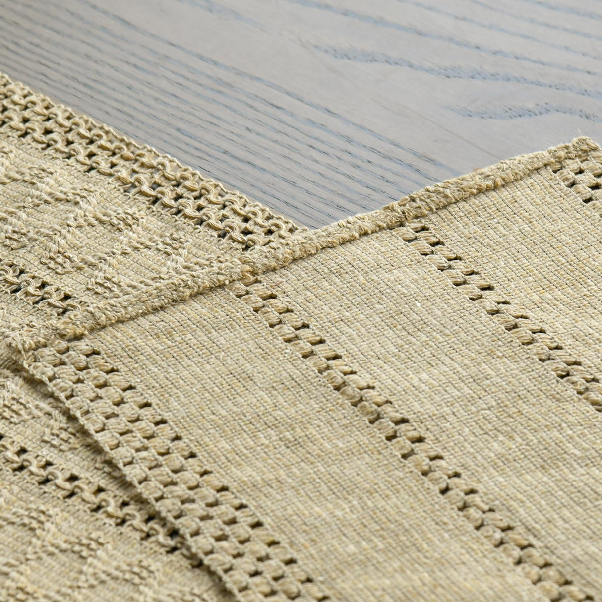 Artoid Mode Burlap Brown Farmhouse Woven Rustic Hollow Table Runner, Seasonal Holiday Hollow Kitchen Dining Table Decoration for Home Party Decor 12x72 Inch Artoid Mode