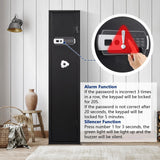 SAPITAL 5 Gun Safe, Rifle Safe, Gun Safes for Home Rifle and Pistols, Gun Cabinet for Rifles and Shotguns, Gun Safes & Cabinets with Removable Shelf and Pistol Pouch*3 SAPITAL