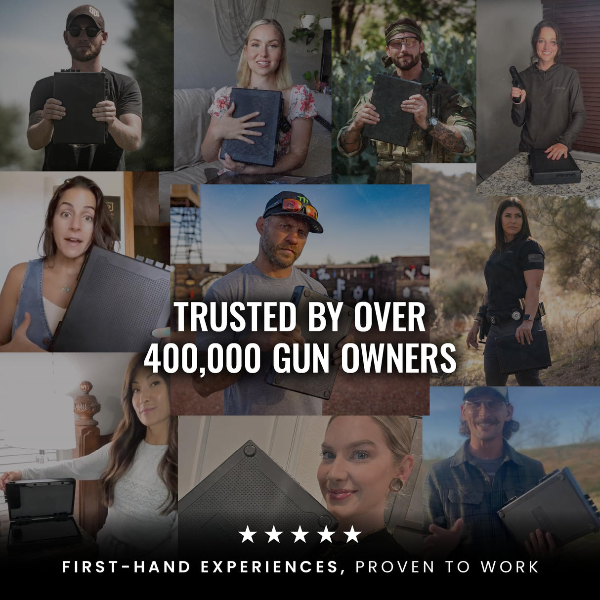 STOPBOX Gun Safe Alternative - Tactical Handgun Storage, Instant Access Portable Gun Case, TSA Compliant Gun Lock Box for Quick Handgun Access | Black - 2PK (Full-Size Only) StopBox USA