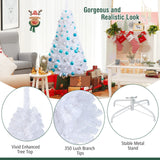 COSTWAY 5Ft-Artificial-PVC-Christmas-Tree-W-Stand-Holiday-Season-Indoor-Outdoor-White COSTWAY