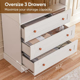 Vyre 71" Tall Farmhouse Bookshelves with Drawers, Large Modular Bookcase with Adjustable Shelves, Storage Cabinet for Living Room, Kitchen, Home Office, White Vyre