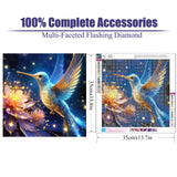 Bird Diamond Art Kits for Adults,DIY Hummingbird Diamond Painting Kits,Round Diamond Dots for Adult,5D Full Drill Painting Kit Art and Crafts for Adults Home Wall Decor 14 X 14inch CEUHROG