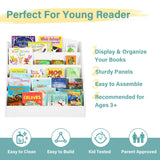 TOETOL 5-Tier Kids Bookshelf - Toddler Book Display Shelves for Classrooms, Playrooms, and Nursery - Wooden Children Book Rack (White) TOETOL