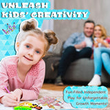 sinceroduct Diamond Art Kits for Kids with 6 Princess and Animals Stickers, 3 Gem Art Keychains and Suncatchers, Make Your Own Arts & Crafts, Christmas and Birthday Gifts for Girls Aged 4-8+ sinceroduct