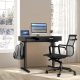 SHW Claire 40-Inch Height Adjustable Electric Standing Desk with Drawer, Black SHW