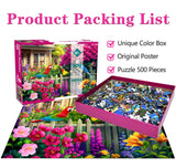 500 Piece Jigsaw Puzzle for Adults -Flowers & Birds Jigsaw Puzzles 500 Pieces Puzzles for Adults-Finished Size 19.3" x 13.7" HUADADA