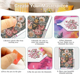 Axquilon 3 Pack Diamond Art Kits for Adults, Insect Diamond Painting Kits for Adults Beginner, DIY 5D Full Drill Gem Art for Home Wall Decor 12x16 inch Axquilon