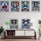 LumiCraft 6 Packs Halloween Diamond Art Kits for Adults, Horror 5D Diamond Painting Kits for Beginners, Round Full Drill Crystal Arts and Gem Art Kits for Home Wall Decor Gift 12x16 Inch LumiCraft