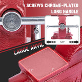 AROEDVISE Home Vise 4-1/2" Jaw Width Bench Vise with a 3 Inch Jaw Opening Home Vise for Woodworking, Drilling, Cutting Cast Iron Red AROEDVISE