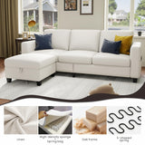 Youmumeub 79''Sectional Couch Couches for Living Room - L-Shaped 4-Seater Deep Sectional Sofa,Removable Covers,Suitable for The Living Room, Apartment or Office-Beige Youmumeub
