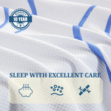 EGOHOME Twin Mattress for Kids, 8 Inch Charcoal Gel Cooling Memory Foam Bunk Bed Mattress in a Box, Medium Fiberglass Free Mattress Made in USA, CertiPUR-US Certified, Blue MLILY