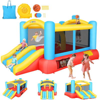 Bounce House, Inflatable Bounce House for Kids 3-12, Bouncy House with 2 Slides for Outdoor Backyard/Indoor, Bouncy Castle, Jump House for Toddlers Kids Party