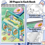 Elfew 4 Set Coloring Books for Teens & Kids 8-12, Stress Relieving & Therapeutic Coloring Book with 80 Cute Patterns, Anxiety Relief & Relaxation for Teens Adult Women