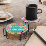 Sitsink Christian Diamond Painting Coasters - 8 Pcs Christian Bible Verse Diamond Art Coasters Kit, DIY Diamond Dot Coasters Kits for Adults, Bible Verse Diamond Painting Coasters Kits with Holders Sitsink