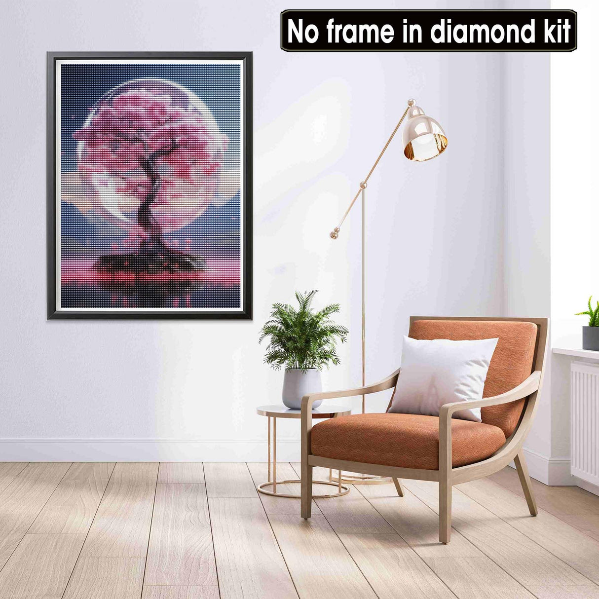 LOMSIOY Diamond Art Painting Kits Tree for Adults Paint with Diamond Art Cherry Blossom, Round Full Drill Crystal Rhinestone Crafts Gem Arts for Home Wall Decor 12x16 inch LOMSIOY