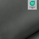 MCombo Zero Wall Recliner Chair, Wall Hugger Power Recliner Chair with Adjustable Headrest, High Wood Leg, USB Charge Ports, for Living Room, Small Spaces, HL128 (Faux Leather, Dark Grey) MCombo