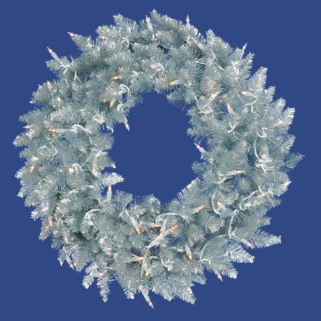 Vickerman 36" Silver Fir Artificial Christmas Wreath, Unlit - Faux Fir Christmas Wreath - Indoor Seasonal Home Decor Vickerman