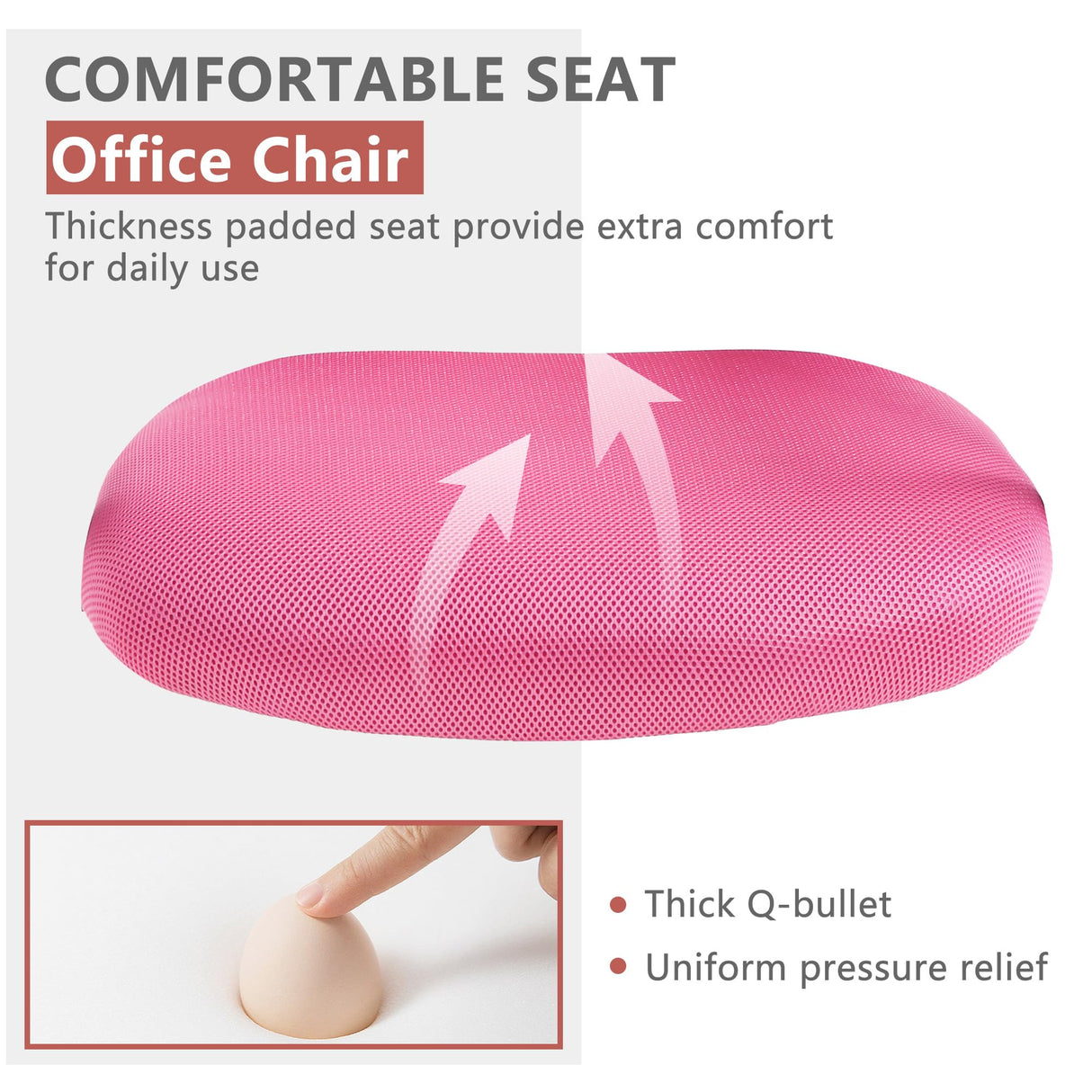 PayLessHere Office Computer Gaming Chair Ergonomic Mesh Desk Chair Adjustable Video Game Chairs with 360 Degrees Swivel Wheels Armrest Lumbar Support for Home Office,Pink PayLessHere